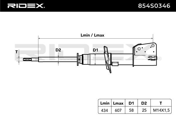 RIDEX Shock absorbers 854S0346 buy online