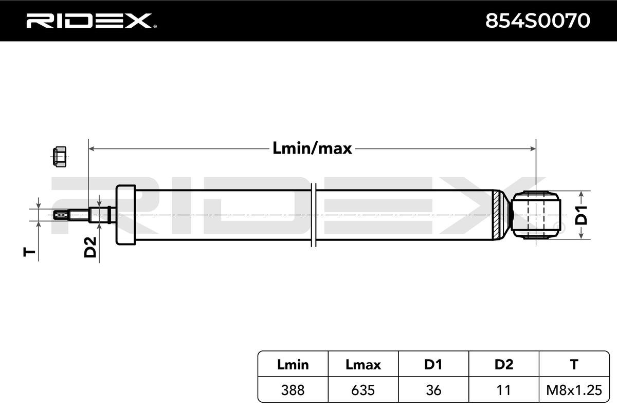 Shock absorber 854S0070 from RIDEX
