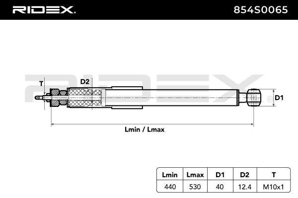 854S0065 Stoßdämpfer RIDEX - Markenprodukte billig
