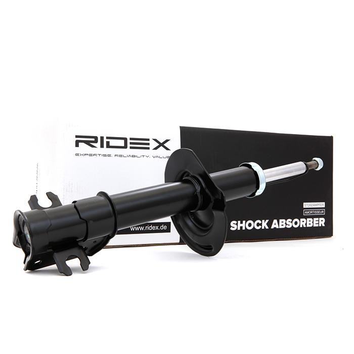 RIDEX 854S0060 Stoßdämpfer Satz Vorderachse, Gasdruck, 545x378 mm, Zweirohr, Federbein, unten Platte, oben Stift Fiat