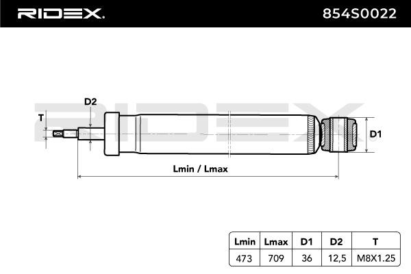 Shock absorber 854S0022 from RIDEX