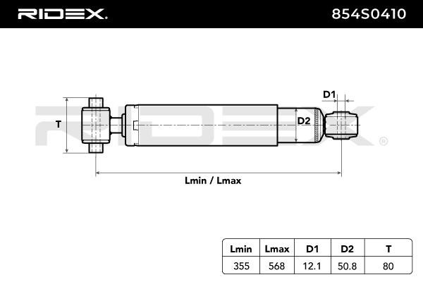 854S0410 Stoßdämpfer RIDEX Test