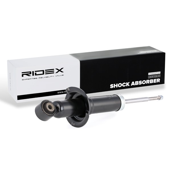 RIDEX 854S0430 Shock absorber Rear Axle, Gas Pressure, 376x260 mm, Spring-bearing Damper, Bottom eye, Top pin