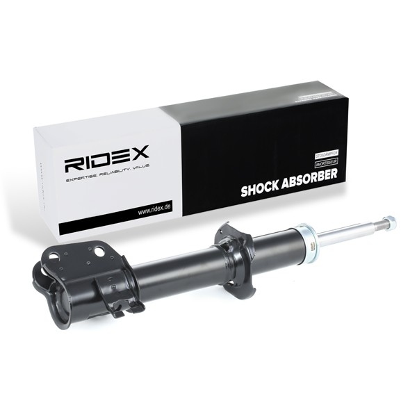 RIDEX 854S0539 SUZUKI Stoßdämpfer-Komplettsatz Vorderachse rechts, Gasdruck, Zweirohr, Federbein, oben Stift, unten Schelle