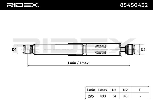 Shock absorber 854S0432 from RIDEX