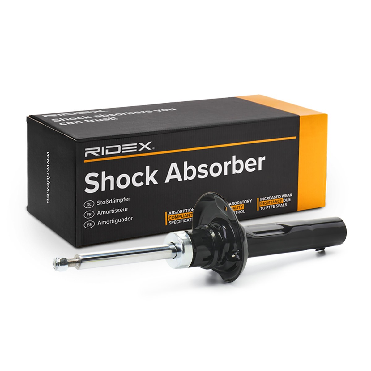RIDEX 854S0665 Shock absorber Front Axle, Gas Pressure, Ø: 50, Twin-Tube, Suspension Strut, Top pin, Bottom Plate