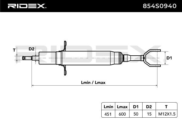 854S0940 Amortiguadores RIDEX - Productos de marca económicos