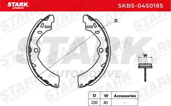 OEM-quality STARK SKBS-0450185 Brake Shoe Set