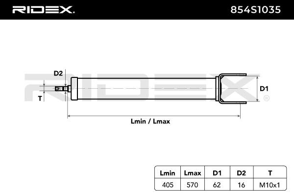 854S1035 Stoßdämpfer RIDEX Test