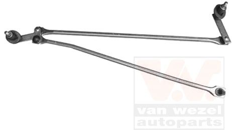 VAN WEZEL 3770230 Wiper Linkage for left-hand drive vehicles, Front, without electric motor