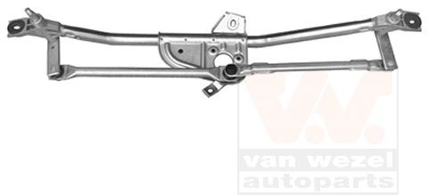 VAN WEZEL for left-hand drive vehicles, Front, without electric motor, with drive rods Windscreen wiper linkage 5836230 buy