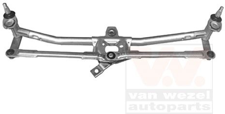 VAN WEZEL 5888230 Wiper Linkage for left-hand drive vehicles, Front, without electric motor