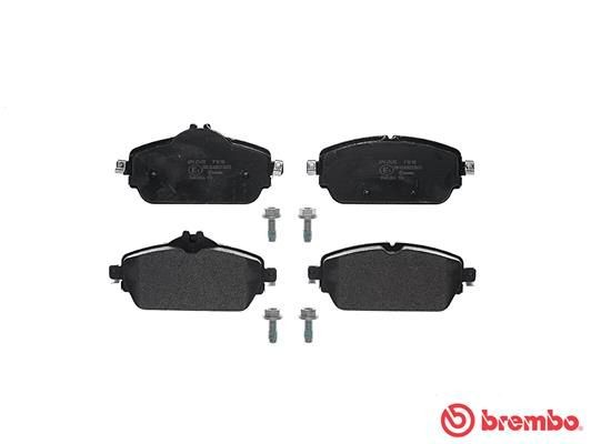 P50118 Set of brake pads D18379066 BREMBO prepared for wear indicator, with brake caliper screws, without accessories