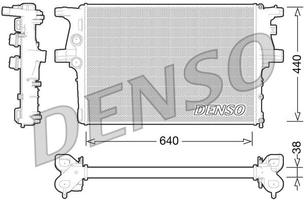DENSO Aluminium, Plastic, 640 x 440 x 38 mm Radiator DRM12008 buy