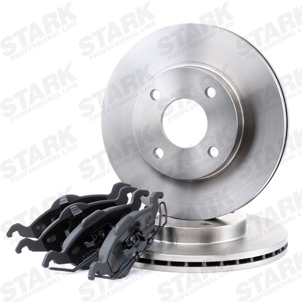 STARK SKBK-1090029 Brake set Front Axle, Vented, excl. wear warning contact