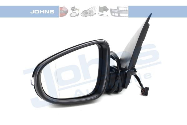 JOHNS 95 43 37-2 Wing mirror Left, black, for electric mirror adjustment, Aspherical, Heatable