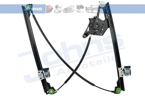 JOHNS 95 71 42-21 Window regulator Right Front, Operating Mode: Electric, without electric motor
