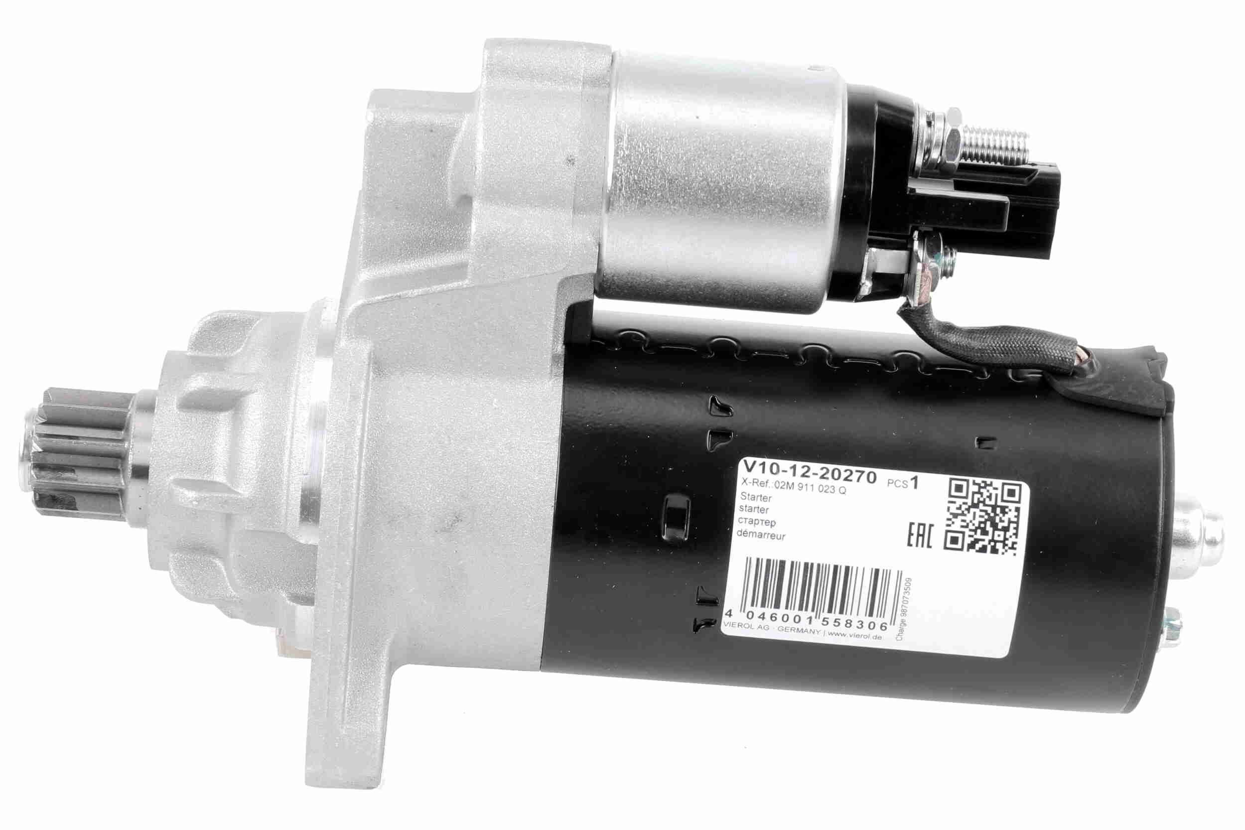 VEMO Starter motors V10-12-20270 for VW MULTIVAN, TRANSPORTER, TIGUAN