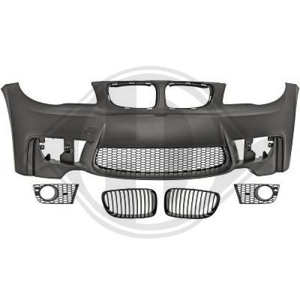 DIEDERICHS HD Tuning Front, for vehicles without parking distance control, for vehicles with headlamp cleaning system, primed, Tuning Sport Bumper, with integrated grille Front bumper 1280451 buy