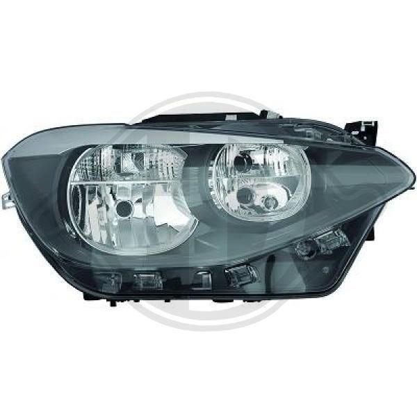 DIEDERICHS Left, W21W, PY21W, H7/H7, H6W, FF, Halogen, 12V, with position light, with high beam, with low beam, with daytime running light, with indicator, for right-hand traffic, with motor for headlamp levelling, with bulbs, E1 3132 Left-hand/Right-hand Traffic: for right-hand traffic Front lights 1281081 buy