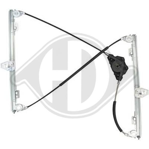 DIEDERICHS 1404220 Window regulator Right Front, Operating Mode: Electric, without electric motor