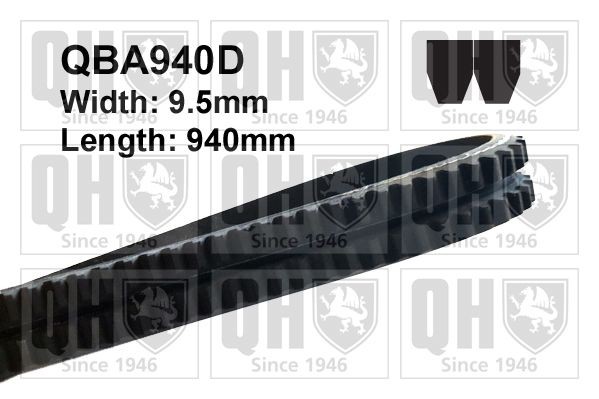 AVX10x940 QUINTON HAZELL Width: 10mm, Length: 940mm Vee-belt QBA940D buy