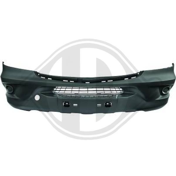 DIEDERICHS Front, for vehicles without parking distance control, black Front bumper 1663150 buy