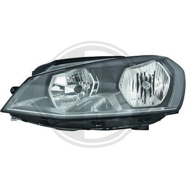 DIEDERICHS HD Tuning 2216981 Headlight Left, H15, H7, Halogen, with daytime running light, for right-hand traffic, with motor for headlamp levelling