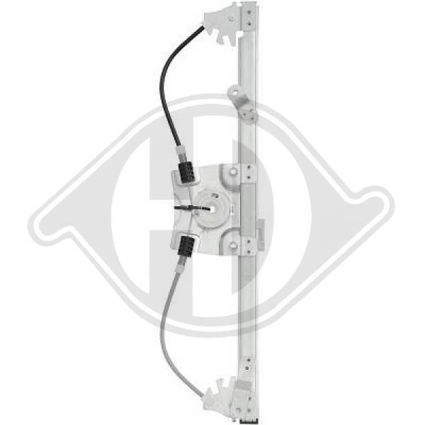 Window regulators DIEDERICHS Right Front, Operating Mode: Electric, without electric motor - 3452820