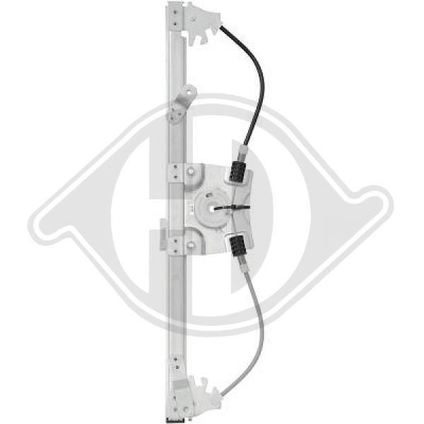 Electric window regulator DIEDERICHS Left Front, Operating Mode: Electric, without electric motor - 3452821