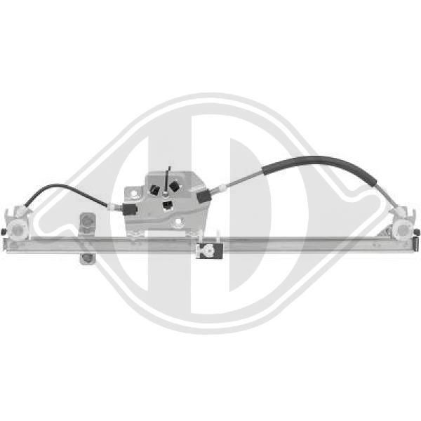 Window regulator repair kit DIEDERICHS Right Front, Operating Mode: Electric, without electric motor - 3484120