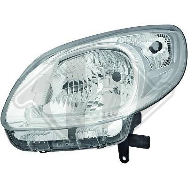 DIEDERICHS Right, H4, chrome Vehicle Equipment: for vehicles with headlight levelling (electric) Front lights 4414780 buy