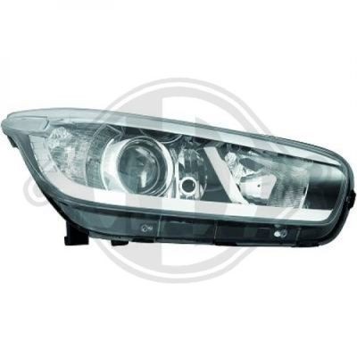 6554081 DIEDERICHS Headlight KIA Left, H7/H7, with motor for headlamp levelling