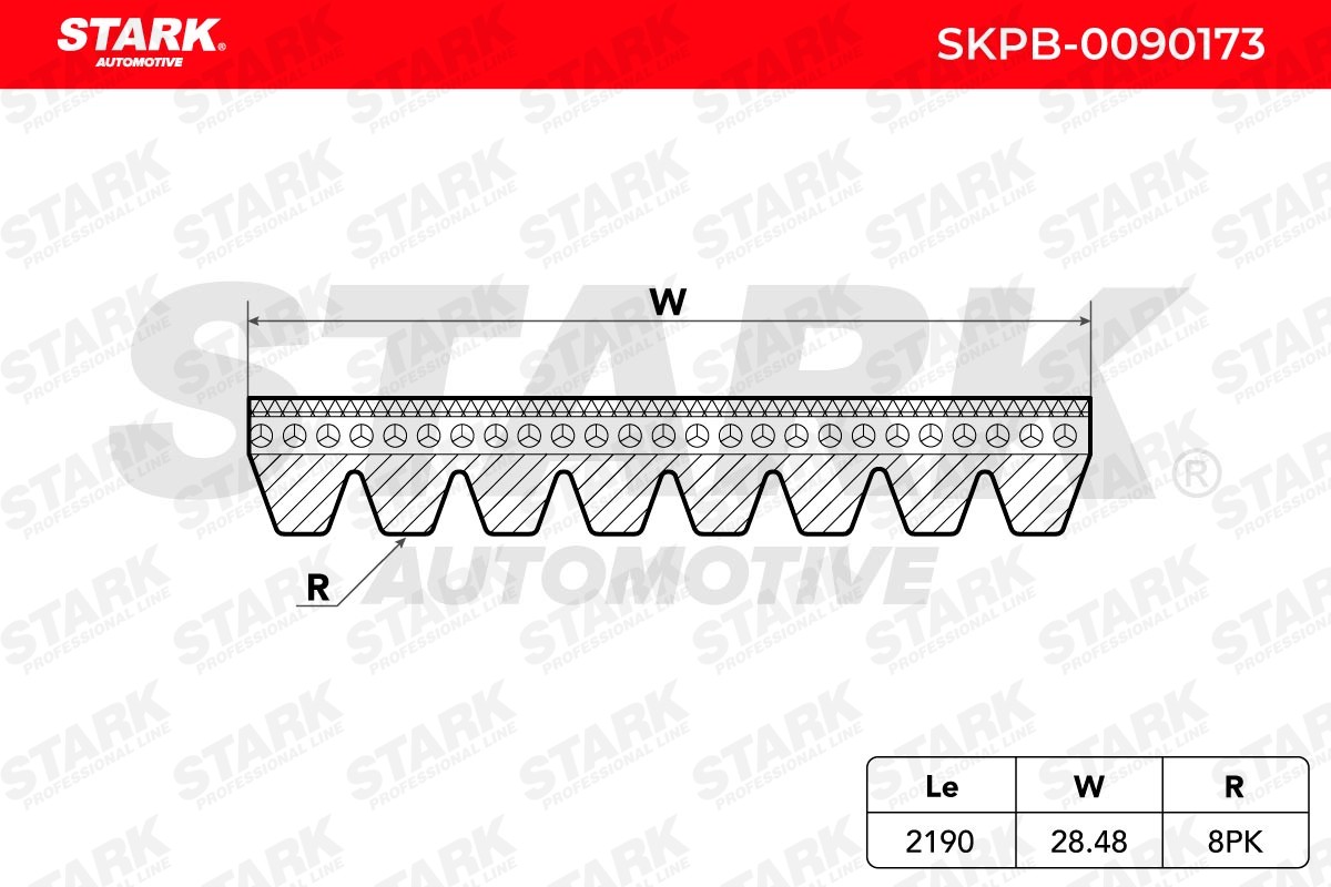 SKPB-0090173 Ribbed belt SKPB-0090173 STARK 2190mm, 8