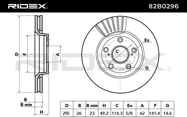 RIDEX Brake rotors 82B0296