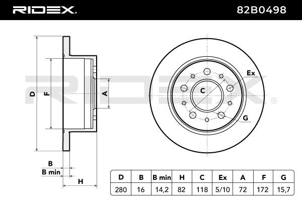 RIDEX Brake rotors 82B0498