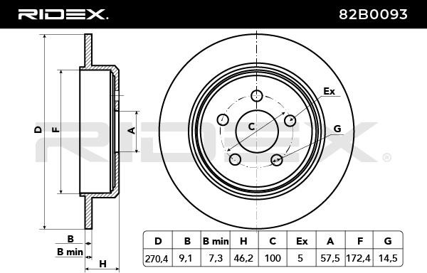 RIDEX Brake rotors 82B0093