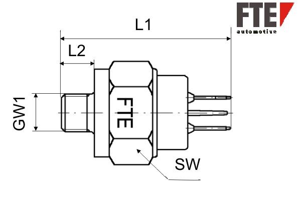 FTE Electric-hydraulic, M10x1 konisch, 2-pin connector Number of pins: 2-pin connector Stop light switch H00006 buy