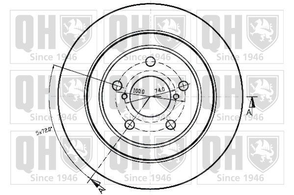 QUINTON HAZELL Brake rotors BDC4604 for SUBARU LEGACY, IMPREZA, FORESTER