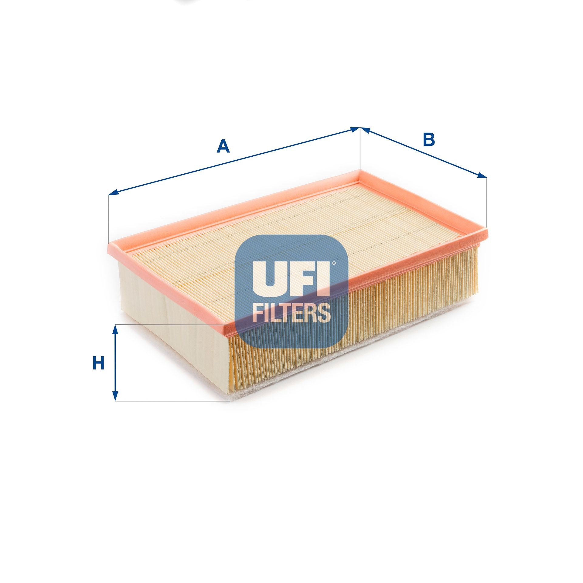 30.587.00 UFI Air filters SKODA 80mm, 177mm, 292mm, Filter Insert