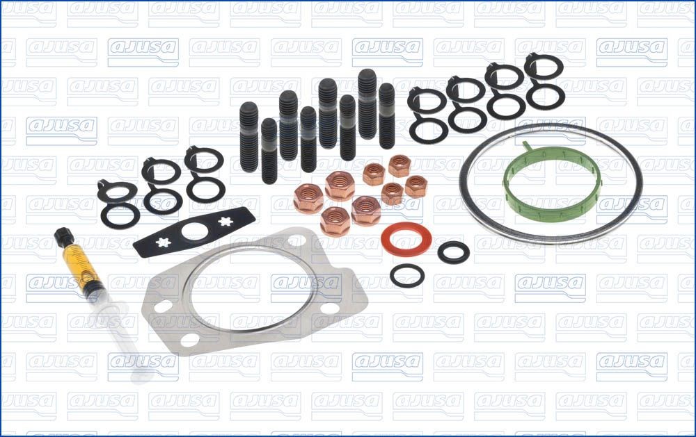 JTC11751 AJUSA Turbocharger gasket OPEL with studs, syringe with oil, with gaskets/seals