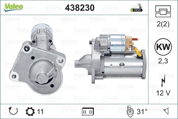 VALEO 438230 Starter motor 36001519