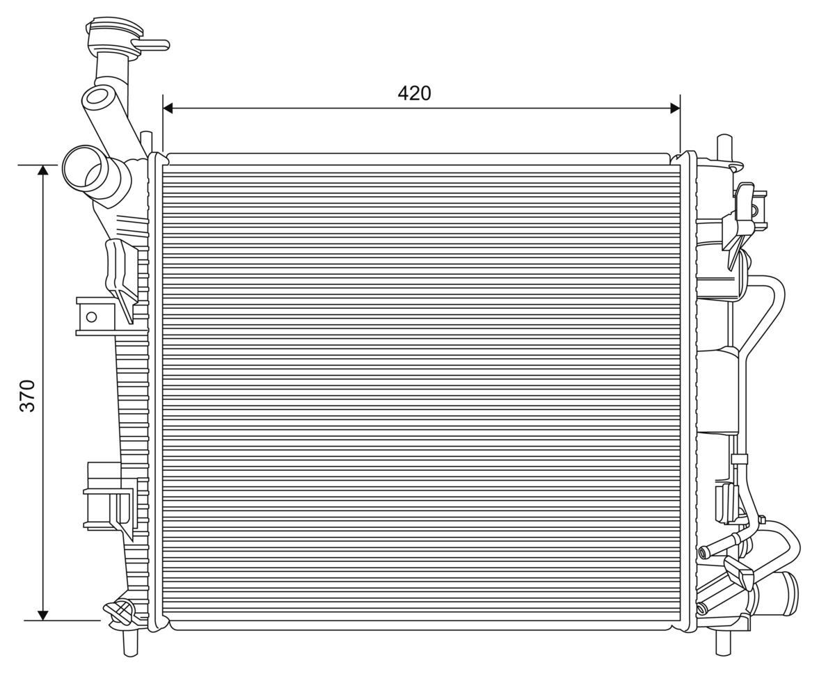 VALEO Aluminium, 420 x 370 x 18 mm, Brazed cooling fins Radiator 701621 buy