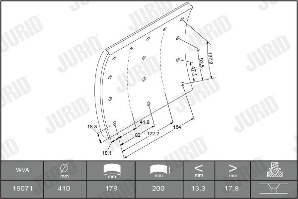 1907101070 Brake Lining Kit, drum brake JURID 1907101070 review and test