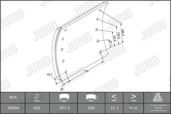 1909401070 Brake Lining Kit, drum brake JURID 1909401070 review and test
