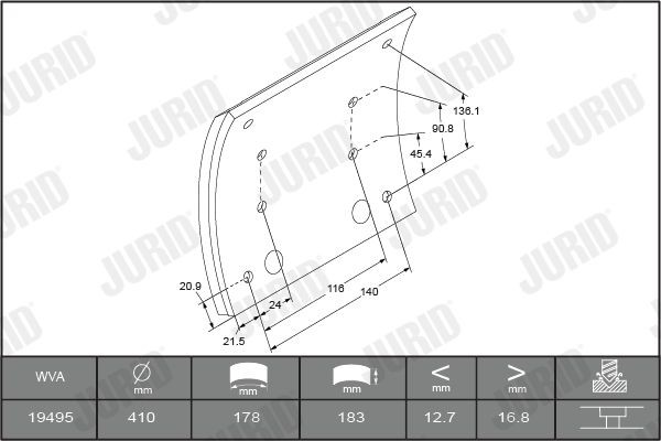 1949501070 Brake Lining Kit, drum brake JURID 19487 review and test