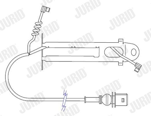JURID 587033 Warnkontakt, Bremsbelagverschleiß für RENAULT TRUCKS D-Serie LKW in Original Qualität