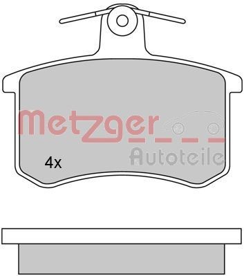 METZGER 1170030 Brake pad set Rear Axle, excl. wear warning contact, with brake caliper screws, with anti-squeak plate