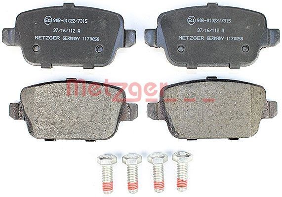 OEM-quality METZGER 1170058 Disc pads