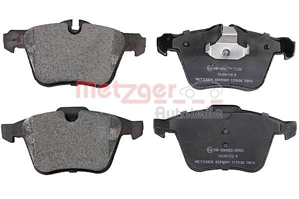 METZGER 1170126 Brake pad set Front Axle, excl. wear warning contact, with anti-squeak plate